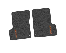 2 Pieces Black w/ Orange Insert Tire Tread/Scorched Earth Scene w/ SPORT Insert Jeep Wrangler TJ | LJ 2 Door 2003-2006