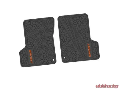 2 Pieces Black w/ Orange Insert Tire Tread/Scorched Earth Scene w/ SPORT Insert Jeep Wrangler TJ | LJ 2 Door 2003-2006 - NGTT43044973