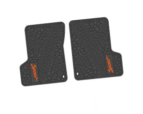 2 Pieces Black w/ Orange Insert Tire Tread/Scorched Earth Scene w/ SPORT Insert Jeep Wrangler TJ 1997-2002