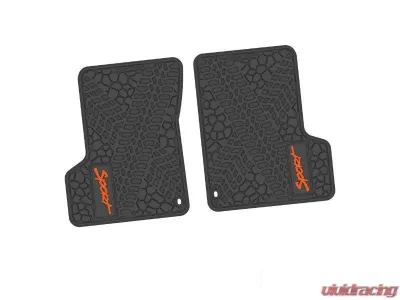 2 Pieces Black w/ Orange Insert Tire Tread/Scorched Earth Scene w/ SPORT Insert Jeep Wrangler TJ 1997-2002 - NGTT43045973