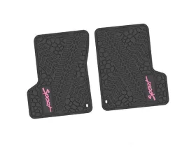 2 Pieces Black w/ Pink Insert Tire Tread/Scorched Earth Scene w/ SPORT Insert Jeep Wrangler TJ 1997-2002
