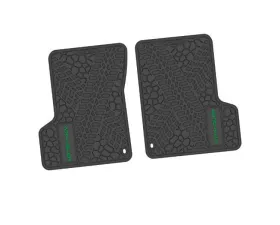 2 Pieces Black w/ Green Insert Tire Tread/Scorched Earth Scene w/ WRANGLER Insert Jeep Wrangler TJ | LJ 2 Door 1997-2006