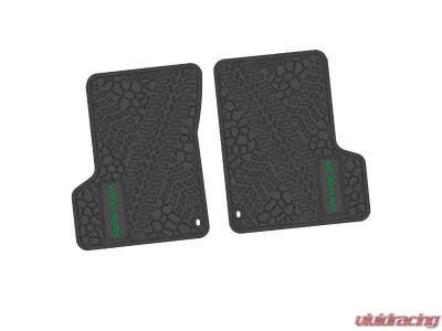 2 Pieces Black w/ Green Insert Tire Tread/Scorched Earth Scene w/ WRANGLER Insert Jeep Wrangler TJ | LJ 2 Door 1997-2006 - NGTT43046965