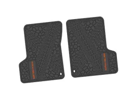 2 Pieces Black w/ Orange Insert Tire Tread/Scorched Earth Scene w/ WRANGLER Insert Jeep Wrangler TJ | LJ 2 Door 1997-2006
