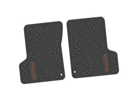 2 Pieces Black w/ Orange Insert Tire Tread/Scorched Earth Scene w/ RUBICON Insert Jeep Wrangler TJ | LJ 2 Door 2003-2006
