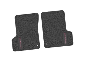 2 Pieces Black w/ Pink Insert Tire Tread/Scorched Earth Scene w/ RUBICON Insert Jeep Wrangler TJ | LJ 2 Door 2003-2006