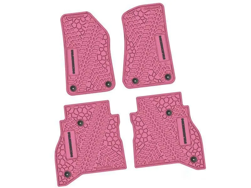 4 Pieces Pink w/ Black Insert Tire Tread/Scorched Earth Scene w/ Rubicon Insert Jeep Gladiator 2020-2024 - NGTT45013600