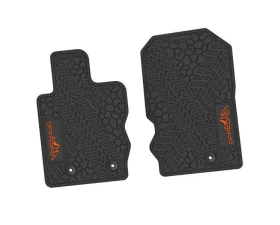 2 Pieces Black w/ Orange Insert Tire Tread/Scorched Earth Scene w/ Offroad Insert Ford Bronco 2 | 4 Door 2021-2024