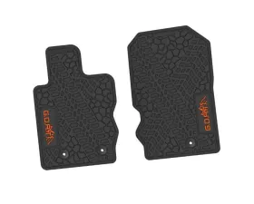 2 Pieces Black w/ Orange Insert Tire Tread/Scorched Earth Scene w/ GOAT/Mountain Insert Ford Bronco 2 | 4 Door 2021-2024