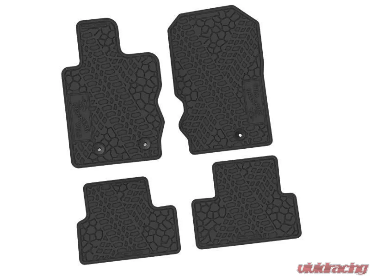 4 Pieces Black Tire Tread/Scorched Earth Scene w/ Running Wild Insert