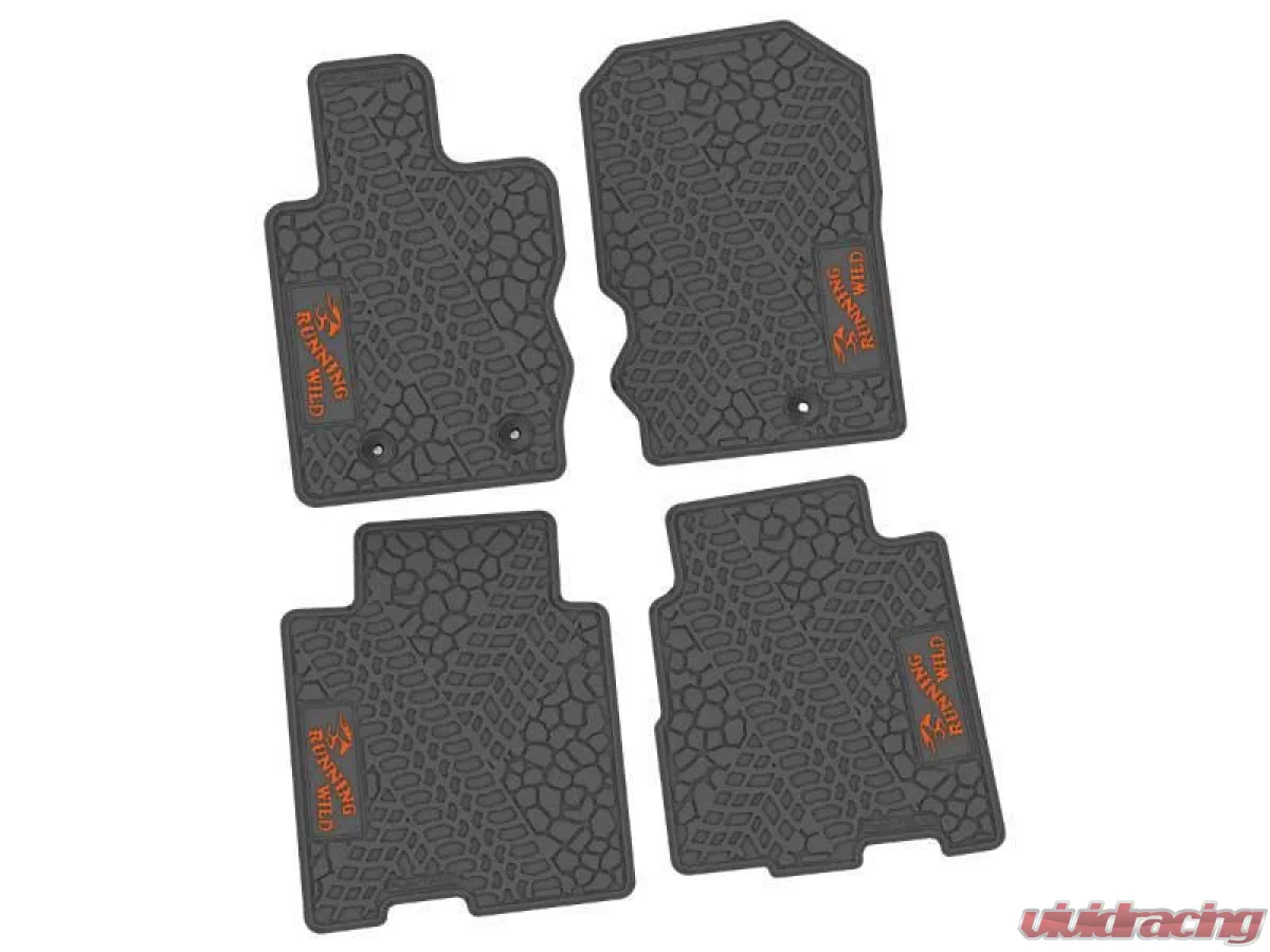 4 Pieces Gray w/ Orange Insert Tire Tread/Scorched Earth Scene w