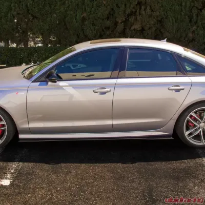 Street Aero Cross Faded Side Skirt Splitter Set Audi A6 Sedan 2017-2019 - s-ssa-aud-003-cf-s82.5c