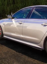 Street Aero Cross Faded Side Skirt Splitter Set Audi A6 Sedan 2017-2019                                     - s-ssa-aud-003-cf-s82.5c - Image 10