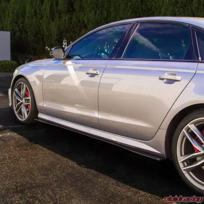 Street Aero Cross Faded Side Skirt Splitter Set Audi A6 Sedan 2017-2019 - s-ssa-aud-003-cf-s82.5c