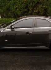 Street Aero Cross Faded Side Skirt Splitter Set Cadillac CTS-V Sedan 2009-2015                                     - s-ssa-cad-002-cf-s81.5 - Image 9