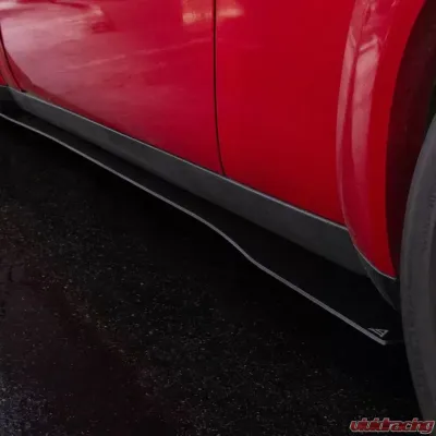 Street Aero Cross Faded Side Skirt Splitter Set Dodge Challenger RT Widebody 2019-2022 - s-ssa-dge-001-cf-s82