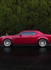 Street Aero Cross Faded Side Skirt Splitter Set Dodge Challenger RT Widebody 2019-2022                                     - s-ssa-dge-001-cf-s82 - Image 8