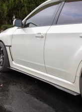 Street Aero Straight Faded Side Skirt Splitter Set Subaru WRX Hatchback 2008-2014                                     - s-ssa-sub-003-sf-s74 - Image 9