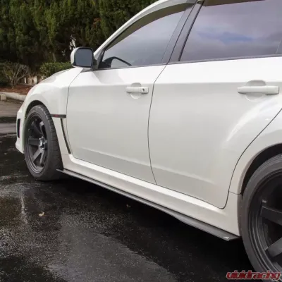 Street Aero Straight Faded Side Skirt Splitter Set Subaru WRX Hatchback 2008-2014 - s-ssa-sub-003-sf-s74