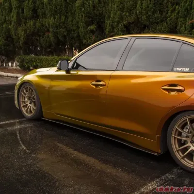 Street Aero Cross Faded Side Skirt Splitter Set Infiniti Q50 2018-2022 - s-ssa-inf-007-cf-s83