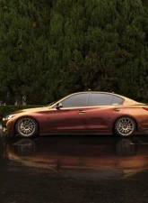 Street Aero Cross Faded Side Skirt Splitter Set Infiniti Q50 2018-2022                                     - s-ssa-inf-007-cf-s83 - Image 8