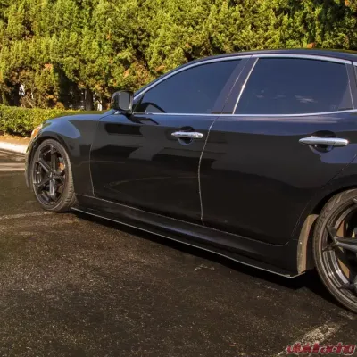 Street Aero Cross Faded Side Skirt Splitter Set Infiniti M37 2011-2019 - s-ssa-inf-005-cf-s74.5