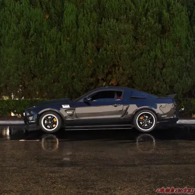 Street Aero Cross Faded Side Skirt Splitter Set Ford Mustang GT 2013-2014 - s-ssa-frd-006-cf-s75