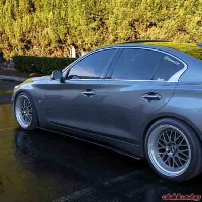 Street Aero Cross Faded Side Skirt Splitter Set Infiniti Q50 2014-2017 - s-ssa-inf-006-cf-s83