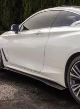 Street Aero Cross Faded Side Skirt Splitter Set Infiniti Q60 2017-2022                                     - s-ssa-inf-009-cf-s83 - Image 9