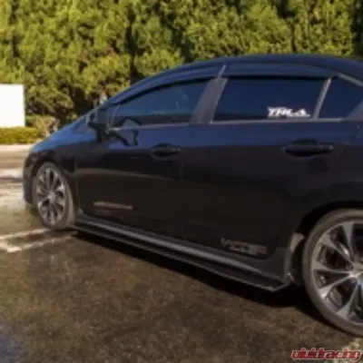 Street Aero Cross Faded Side Skirt Splitter Set Honda Civic SI Sedan - Mugen 2012-2015 - s-ssa-hon-007-cf-s75