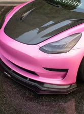 Street Aero Front Splitter Tesla Model 3 w/ Aftermarket Front Lip 2017-2023                                     - s-fsa-tes-02 - Image 2