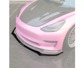 Street Aero Front Splitter Tesla Model 3 w/ Aftermarket Front Lip 2017-2023