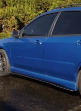 Street Aero Cross Faded Side Skirt Splitter Set Subaru Impreza WRX Wagon 2002-2005                                     - s-ssa-sub-001-cf-s70 - Image 9