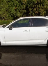Street Aero Cross Faded Side Skirt Splitter Set Audi A4 Sedan 2017-2019                                     - s-ssa-aud-004-cf-s81c - Image 7