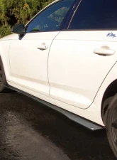 Street Aero Cross Faded Side Skirt Splitter Set Audi A4 Sedan 2017-2019                                     - s-ssa-aud-004-cf-s81c - Image 8