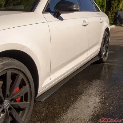Street Aero Cross Faded Side Skirt Splitter Set Audi A4 Sedan 2017-2019 - s-ssa-aud-004-cf-s81c