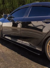 Street Aero Cross Faded Side Skirt Splitter Set Honda Civic Sedan 2016-2019                                     - s-ssa-hon-010-cf-s75.5 - Image 9