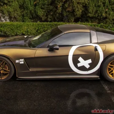 Street Aero Cross Faded Side Skirt Splitter Set Chevrolet Corvette C6 2005-2013 - s-ssa-chv-011-cf-s75.5
