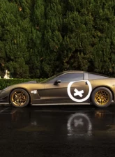 Street Aero Cross Faded Side Skirt Splitter Set Chevrolet Corvette C6 2005-2013                                     - s-ssa-chv-011-cf-s75.5 - Image 8