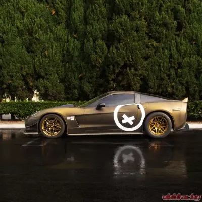 Street Aero Cross Faded Side Skirt Splitter Set Chevrolet Corvette C6 2005-2013 - s-ssa-chv-011-cf-s75.5