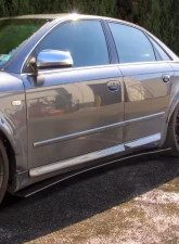 Street Aero Cross Faded Side Skirt Splitter Set Audi S4 Sedan 2002-2008                                     - s-ssa-aud-002-cf-s74.5 - Image 12