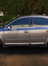 Street Aero Cross Faded Side Skirt Splitter Set Audi S4 Sedan 2002-2008                                     - s-ssa-aud-002-cf-s74.5 - Image 9