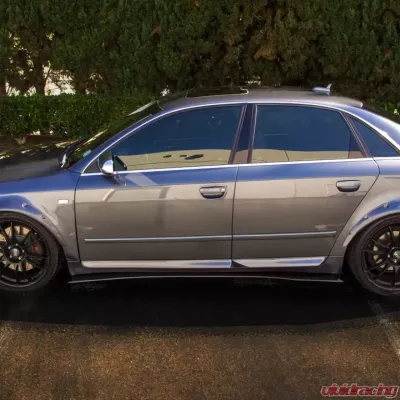 Street Aero Cross Faded Side Skirt Splitter Set Audi S4 Sedan 2002-2008 - s-ssa-aud-002-cf-s74.5