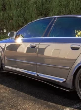 Street Aero Cross Faded Side Skirt Splitter Set Audi S4 Sedan 2002-2008                                     - s-ssa-aud-002-cf-s74.5 - Image 10