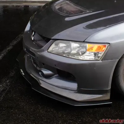 Street Aero Front Splitter Mitsubishi Lancer Evo IX (JS Style Front Lip) 2002-2007 - s-fsa-mit-02