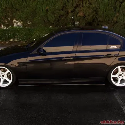 Street Aero Cross Faded Side Skirt Splitter Set BMW 328i e90 2006-2012 - s-ssa-bmw-007-cf-s79.5c