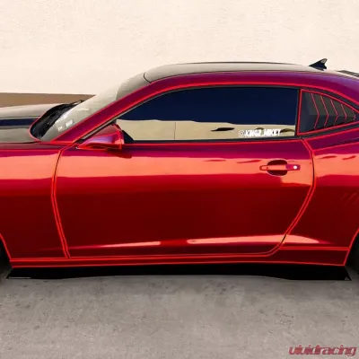 Street Aero Cross Faded Side Skirt Splitter Set Chevrolet Camaro LS 2010-2015 - s-ssa-chv-003-cf-s80