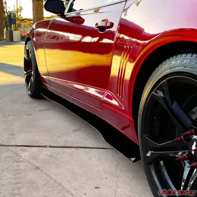 Street Aero Cross Faded Side Skirt Splitter Set Chevrolet Camaro LS 2010-2015 - s-ssa-chv-003-cf-s80