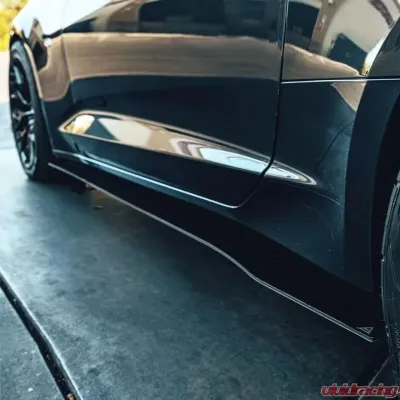 Street Aero Cross Faded Side Skirt Splitter Set Chevrolet Camaro SS 2020 - s-ssa-chv-005-cf-s80
