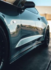 Street Aero Cross Faded Side Skirt Splitter Set Chevrolet Camaro SS 2020                                     - s-ssa-chv-005-cf-s80 - Image 11